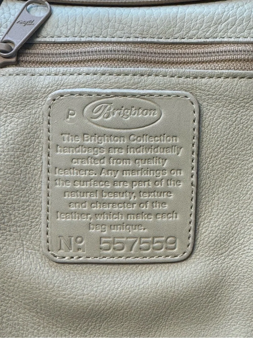 Vintage 1996 Brighton Beige Croc Leather Bucket Crossbody Purse w/Braided Strap